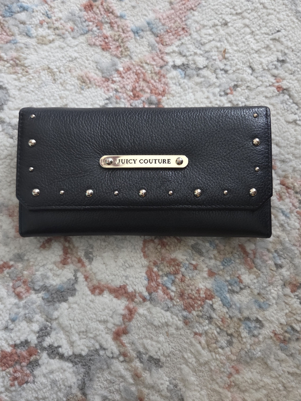 Juicy Couture Black Studded Leather Wallet